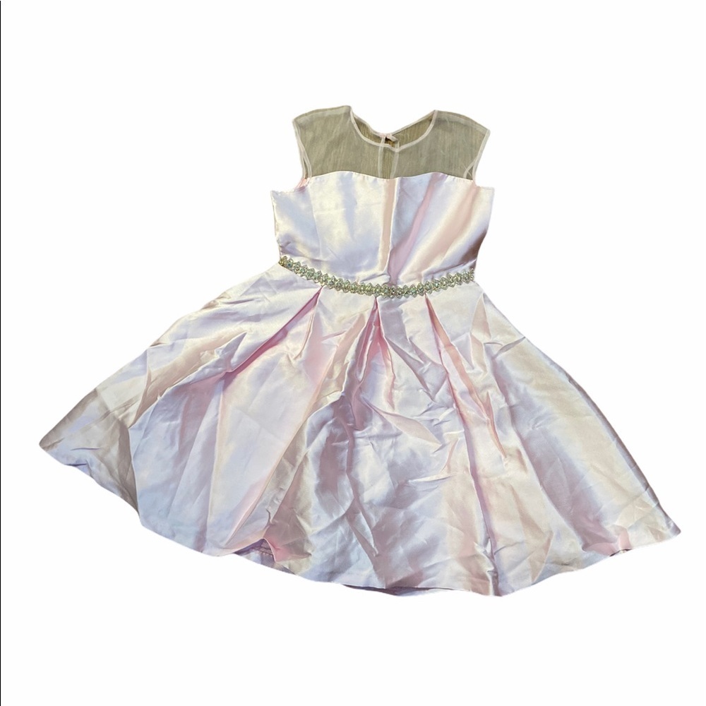Rare editions pink girls flare dress